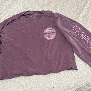 Purple Long Sleeve midriff long sleeve